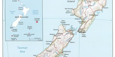 Új-zéland folyók térkép
