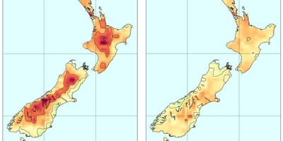 Térkép új-zéland hőmérséklet