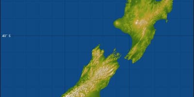 Új-zéland magasság térkép