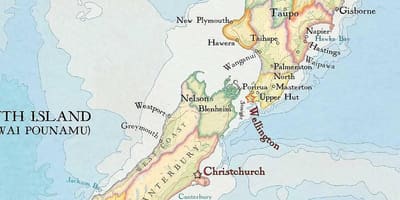 Térkép új-zéland nyomtatás