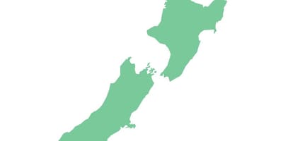 Új-zéland térkép vázlat vektor
