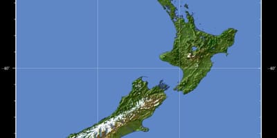 Új-zéland a föld térkép
