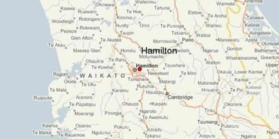 Térkép hamilton, új-zéland
