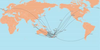 Air new zealand útvonal térkép nemzetközi
