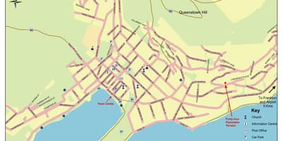 Utca térkép queenstown új-zéland