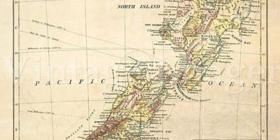Térkép régi új-zéland