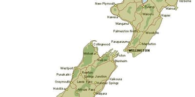Térkép részletes, új-zéland