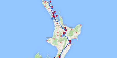 A vezetés térkép északi-sziget, új-zéland