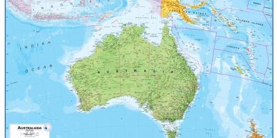 Ausztrália, új-zéland térkép
