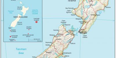 Új-zéland térkép hd